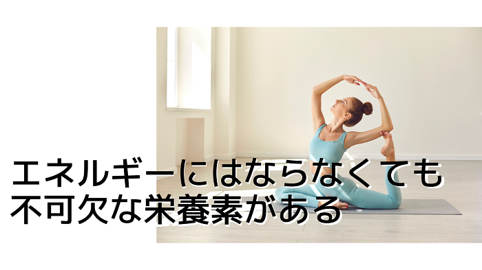 エネルギーにはならなくても必要な栄養素がある